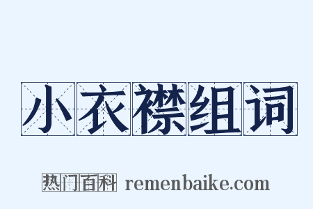 小衣襟组词是什么意思的图片